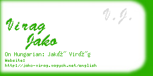 virag jako business card